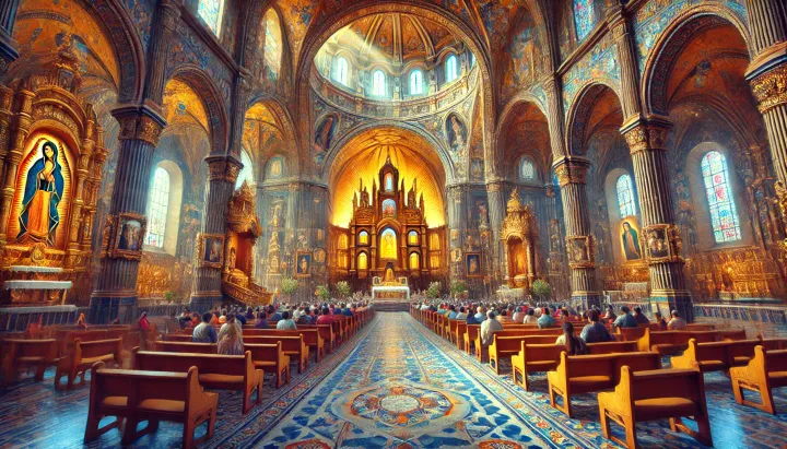 The Basilica of Guadalupe in Mexico City